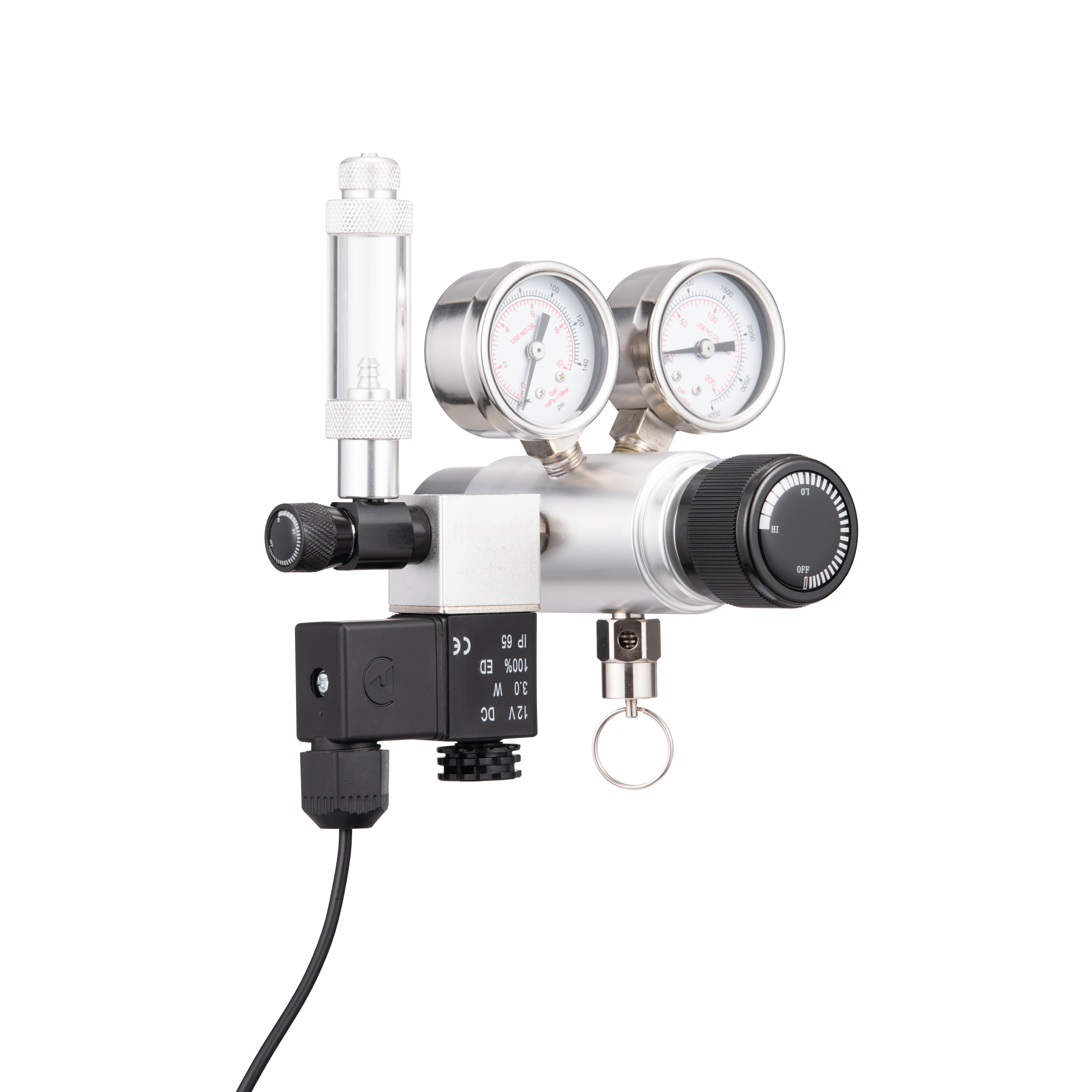 Manifold Aquarium Dual Stage CO2 Regulator with manifold block